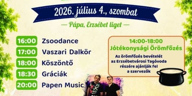 Erzsébetvárosi Felsővárosi Nap 2026 Pápa