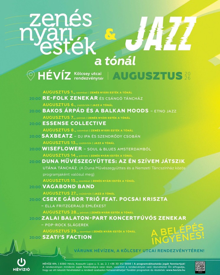 Hévízi koncertek 2026