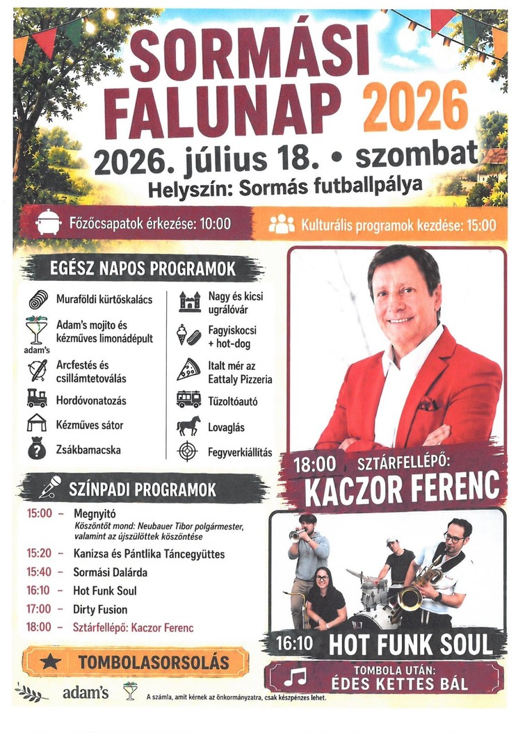 Sormási Falunap 2026