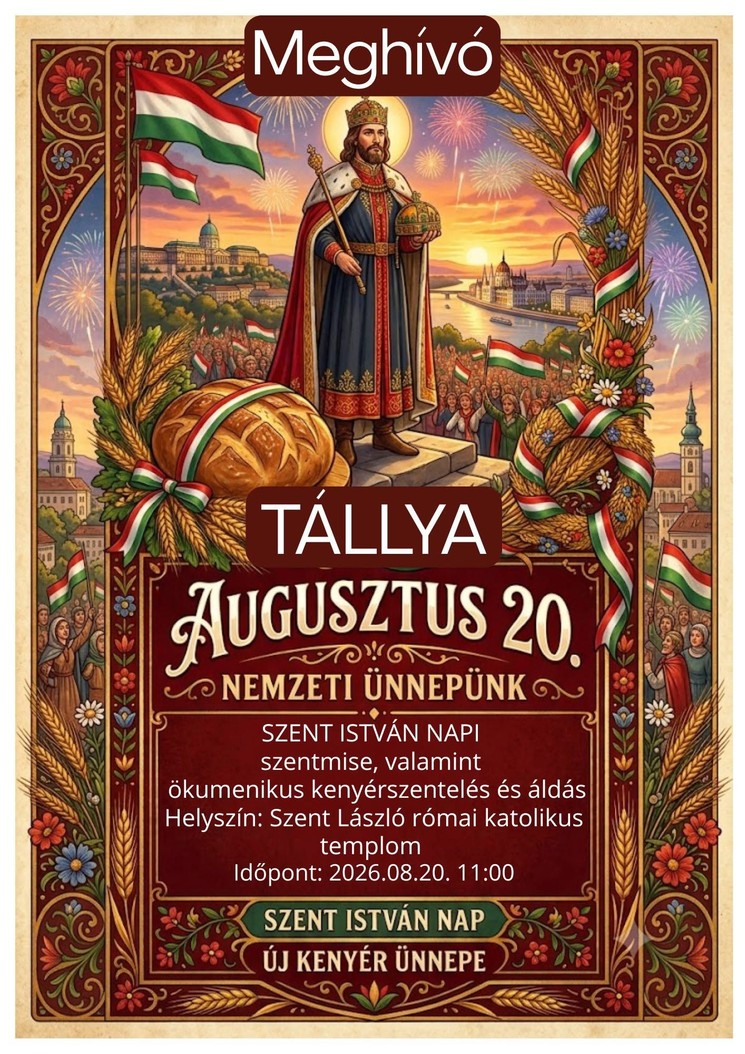 2026. augusztus 20. Tállya - Szent István Nap