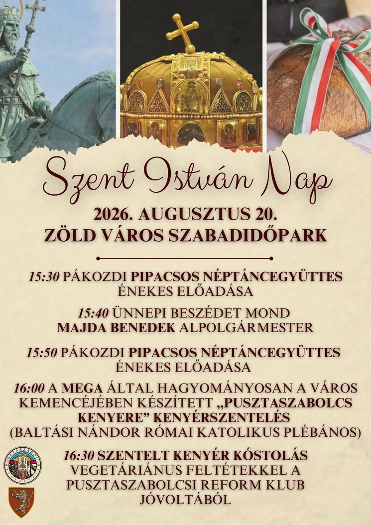 2026. Augusztus 20. Pusztaszabolcs - Szent István Nap