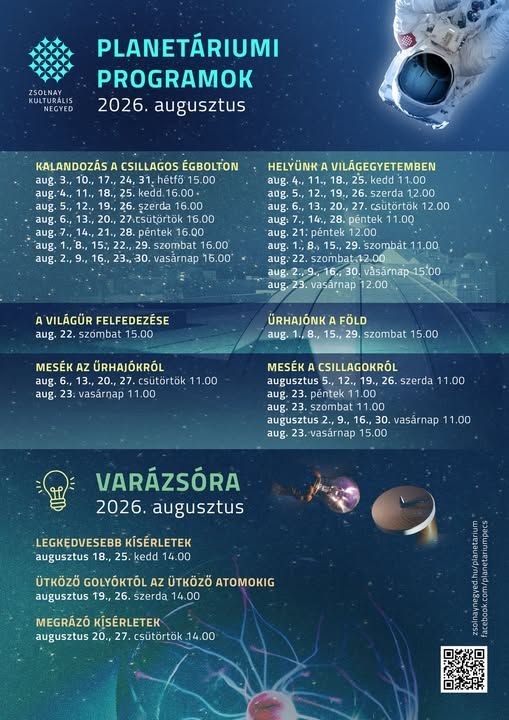 Planetárium Pécs programok 2026