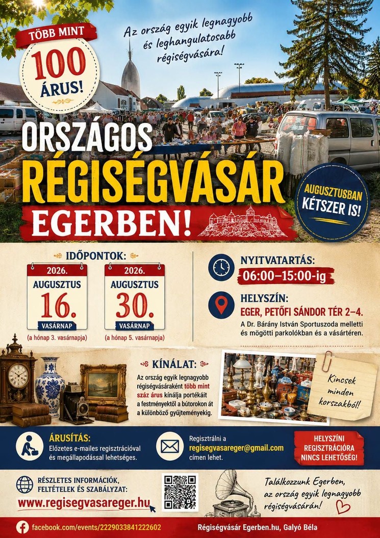 Egri programok 2026 – Események és rendezvények Egerben