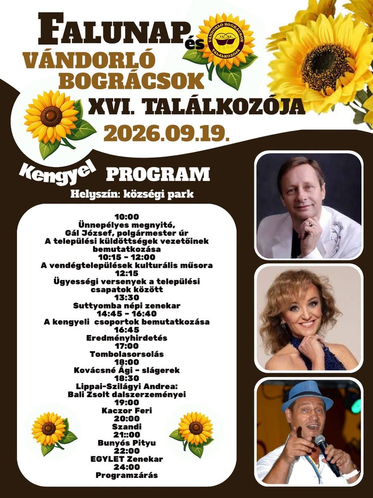Vándorló Bográcsok Találkozója és falunap Kengyel 2026