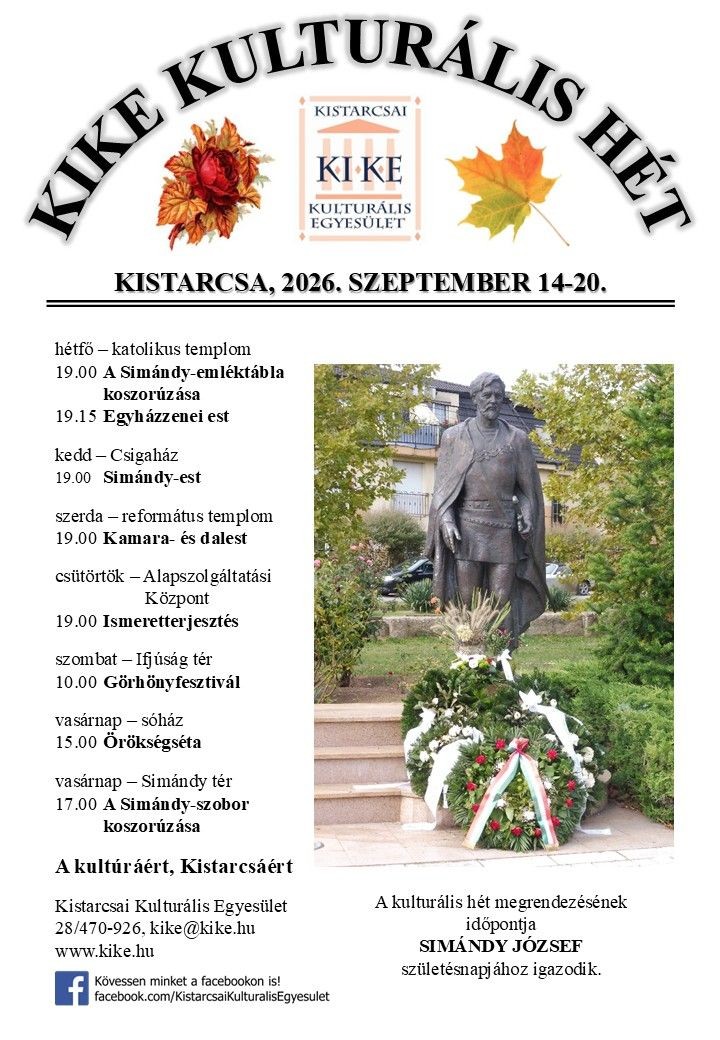 Kistarcsa programok 2026 - Események és rendezvények