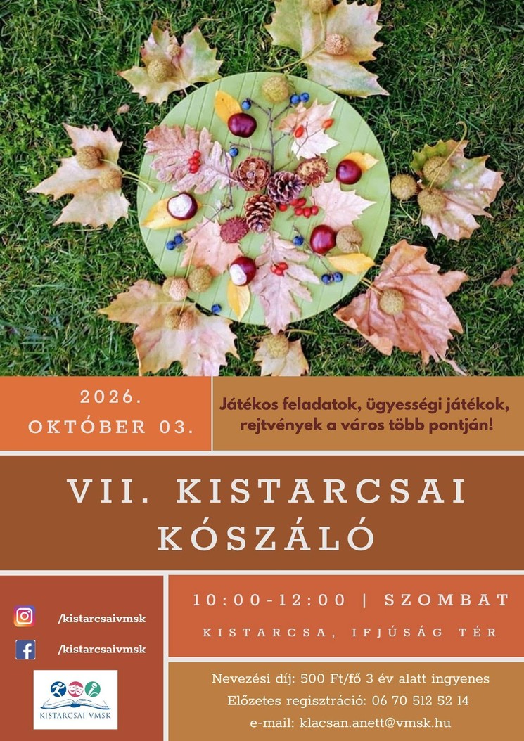 Kistarcsa programok 2026 - Események és rendezvények