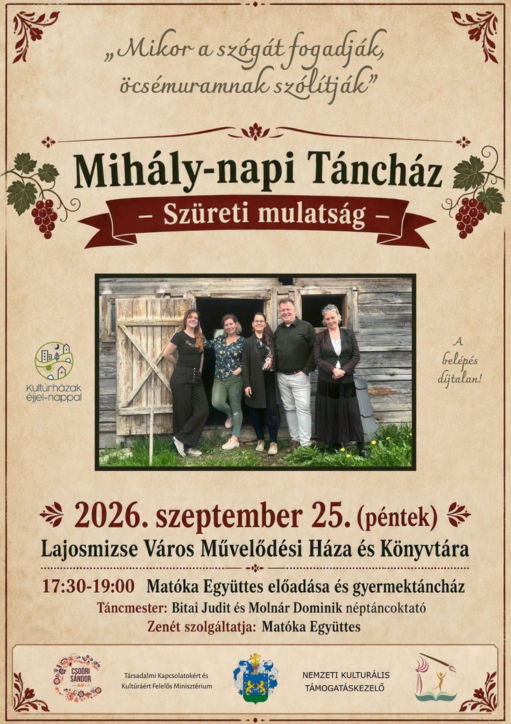 Táncház Lajosmizse 2026