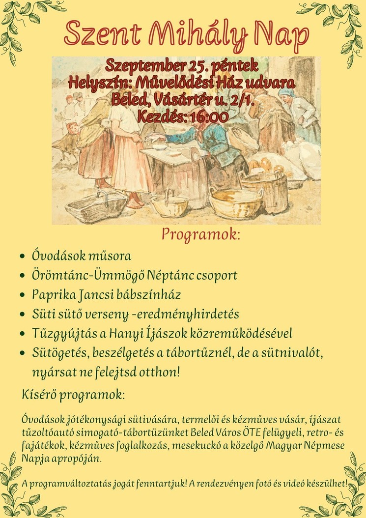 Szent Mihály-nap Beled 2026