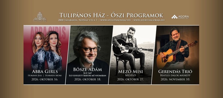 Tulipános Ház programok 2026 / 2027 Tatabánya – Események és rendezvények