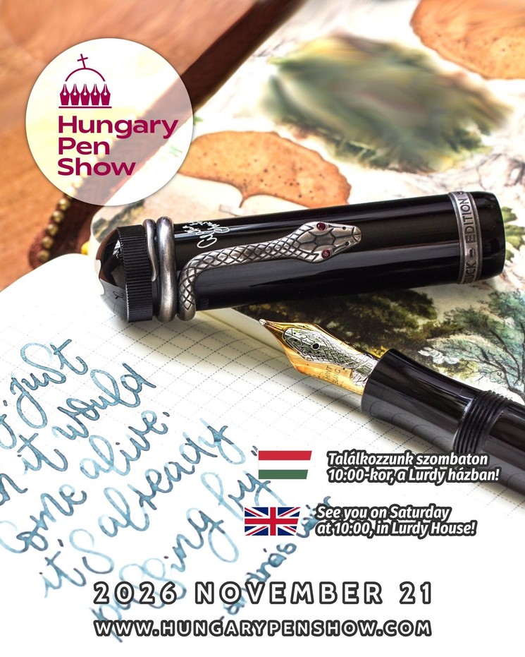 Hungary Pen Show 2026 Budapest - Töltőtollak, tinták, írószerek, papírok, kellékek kiállítása, vására