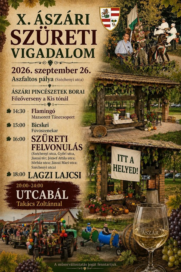Ászári Szüreti Vigadalom 2026