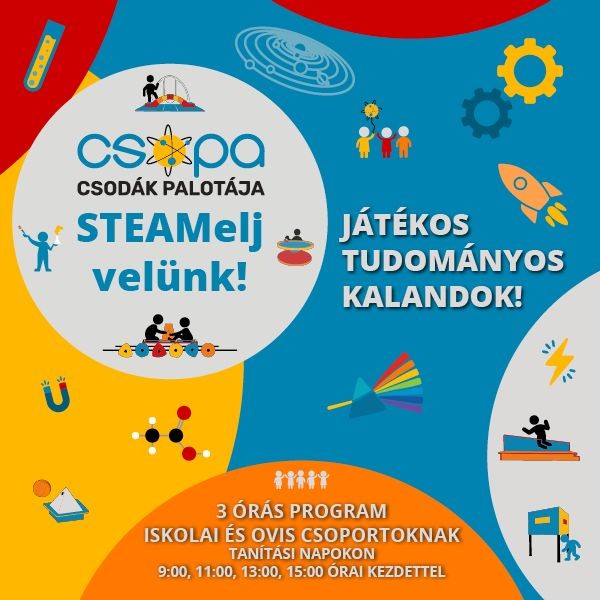 Iskolás programok Budapesten 2026 - Csopa STEAM Élményprogram csomagok