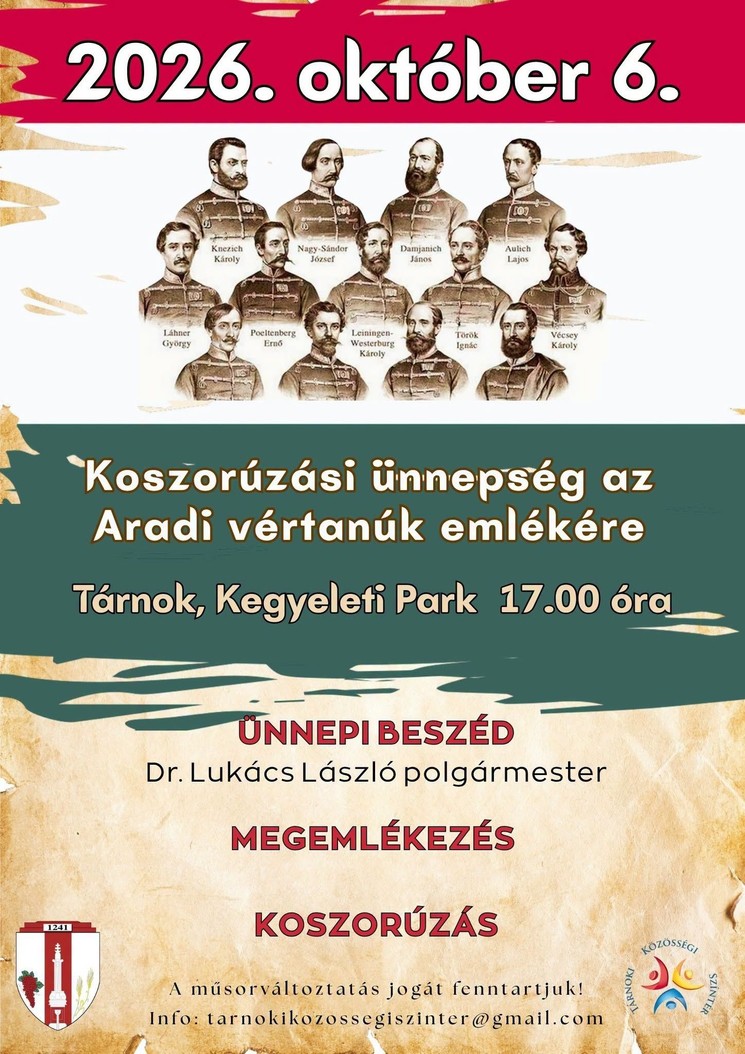 Tárnok programok 2026 - Események és rendezvények
