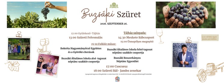 Buzsák programok 2026 - Események és rendezvények