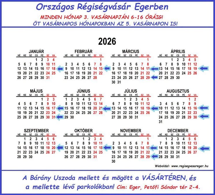 Egri programok 2026 – Események és rendezvények Egerben