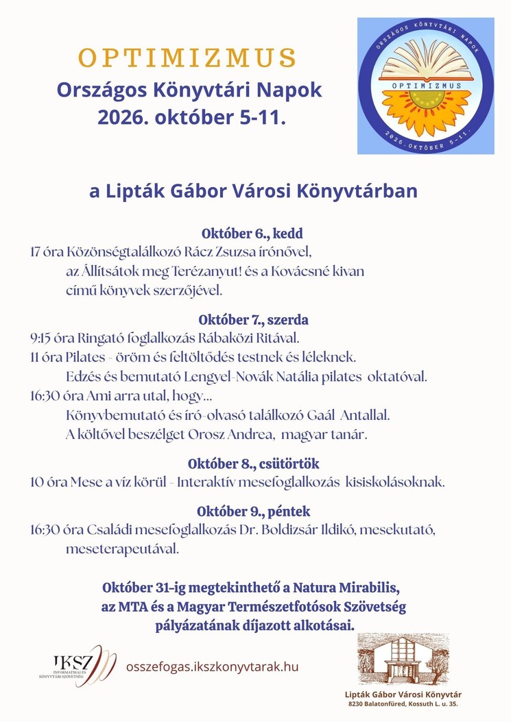Balatonfüredi eseménynaptár 2026 / 2027 - Programok és rendezvények