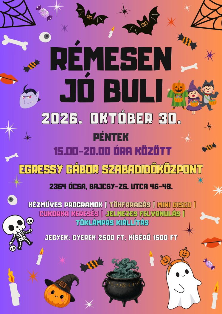 Ócsai programok 2026 / 2027 - Események és rendezvények