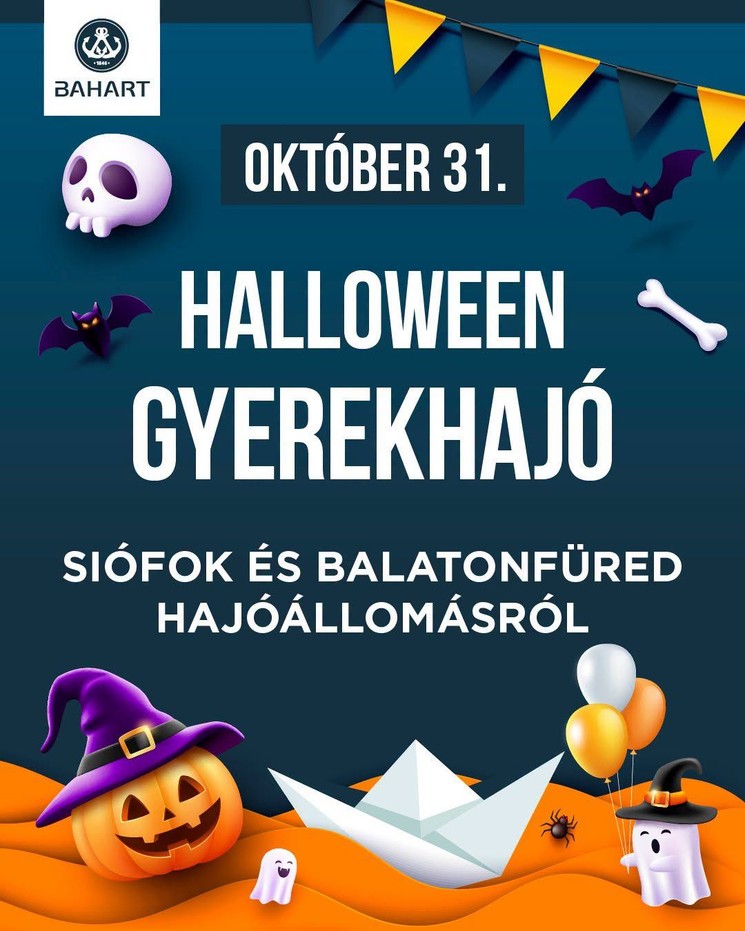 Siófok Halloween hajó 2026 - Borzongató élmények a Szigliget motoros fedélzetén