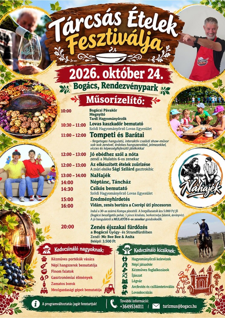 Tárcsás Ételek Fesztiválja 2026 Bogács