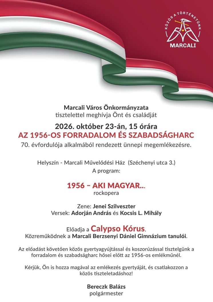 2026. október 23. Marcali - Ünnepi megemlékezés
