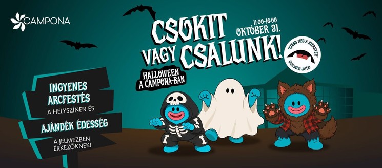 Halloween gyerekeknek 2026 - Csokit vagy csalunk! a Camponában