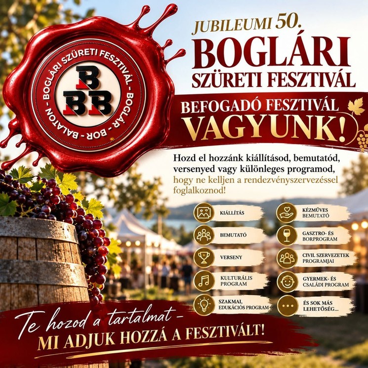 Boglári Szüreti Fesztivál 2027 Balatonboglár