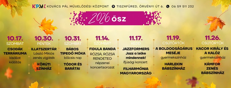 Tiszafüredi programok 2026 / 2027 -  Események, rendezvények