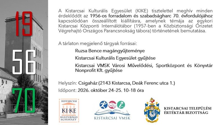 Kistarcsai Kulturális Egyesület programok 2026 