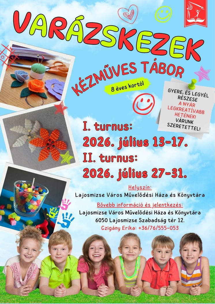 Lajosmizsei tábor 2026 - Varázskezek kézműves tábor