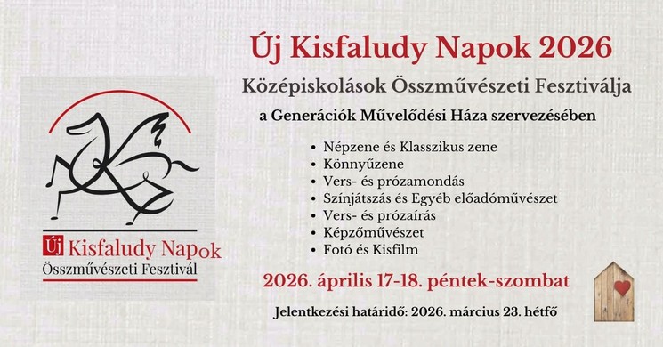 Összművészeti Fesztivál Győr 2026 - Új Kisfaludy Napok