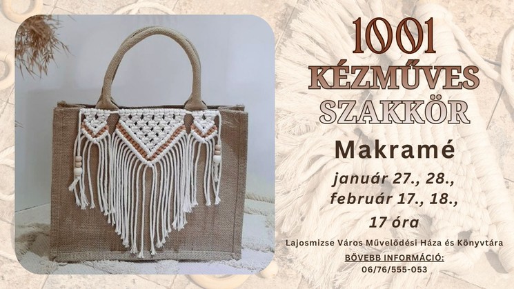 Kézműves foglalkozás Lajosmizse 2026. Szakkörök gyerekeknek és felnőtteknek