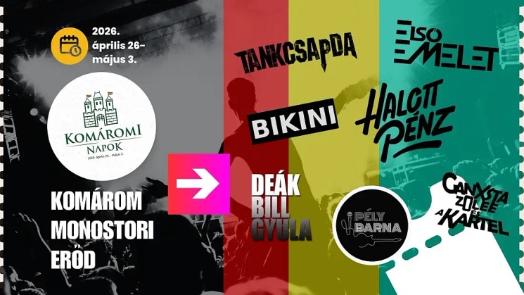 Komáromi programok 2026 – Események és rendezvények Komáromban