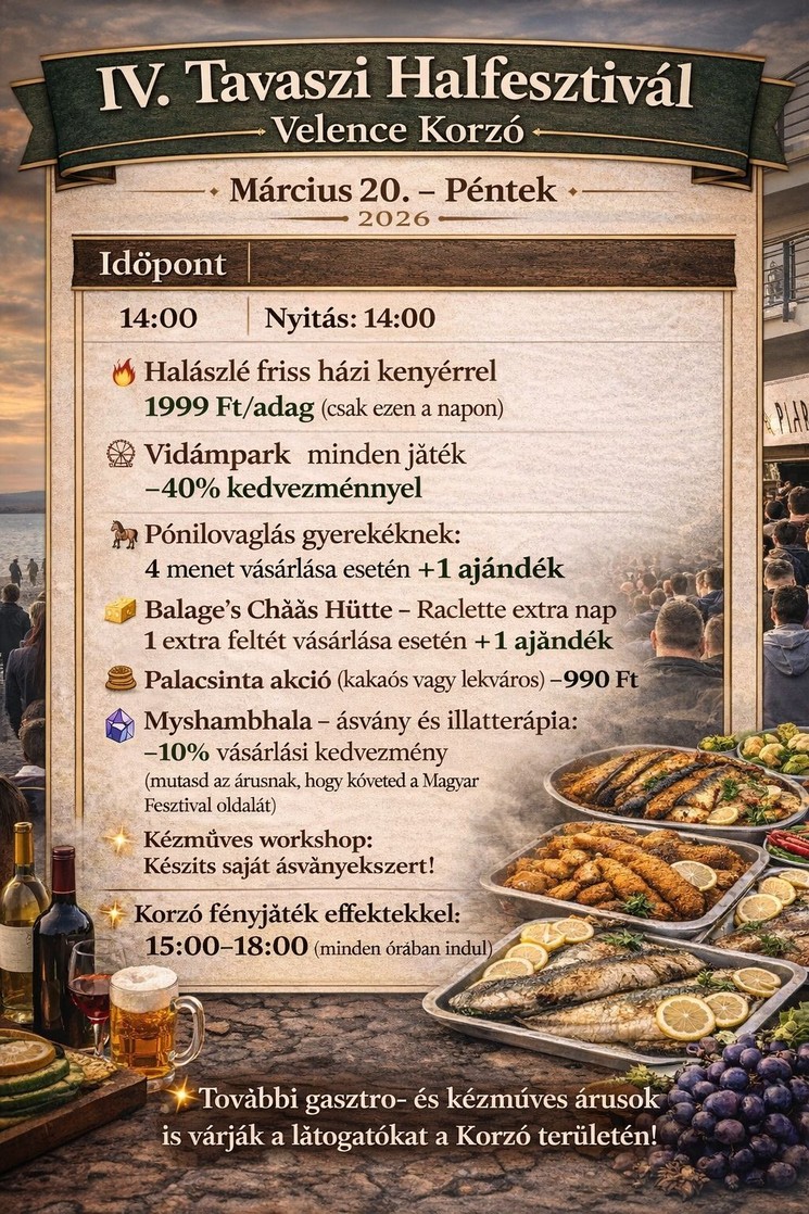 Tavaszi Halfesztivál 2026 Velence 