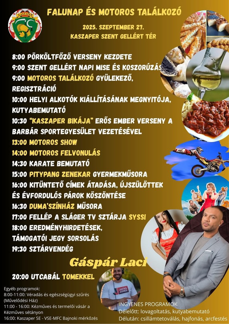 Falunap Kaszaper 2025. Motoros találkozó