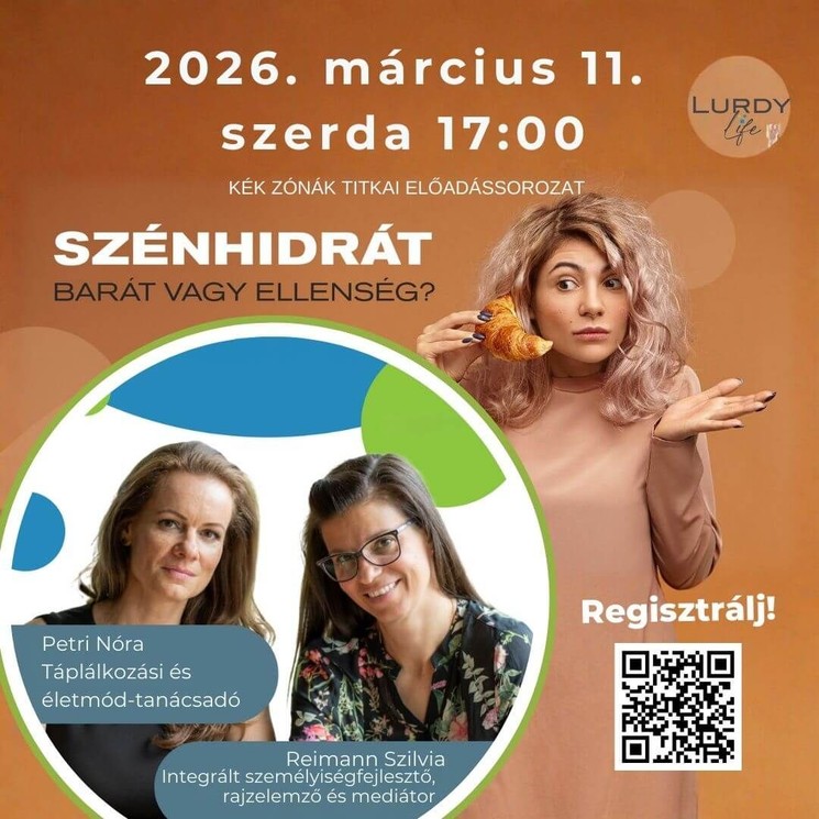  Testi-lelki egészség 2026 - Lurdy Life – Kék Zóna ingyenes előadások