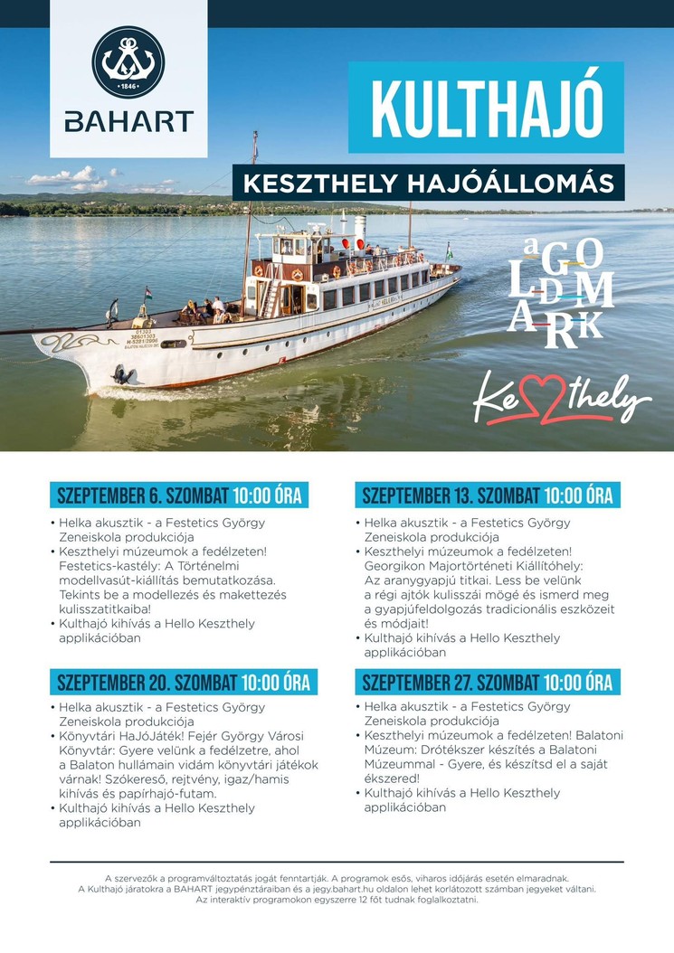 Kulthajó Keszthely 2025