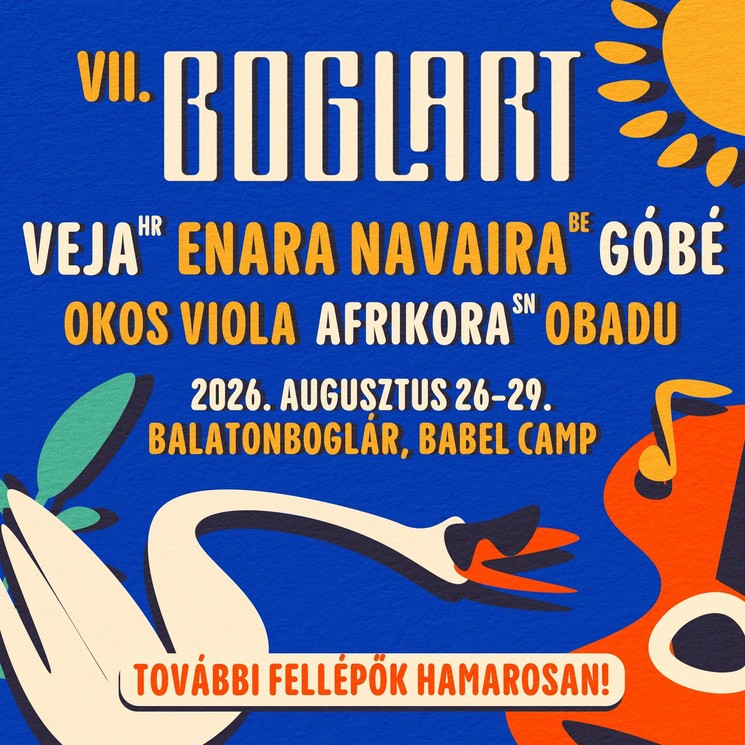 Boglart Fesztivál 2026 Balatonboglár. Családias népzenei-világzenei fesztivál és kurzus a Balatonnál