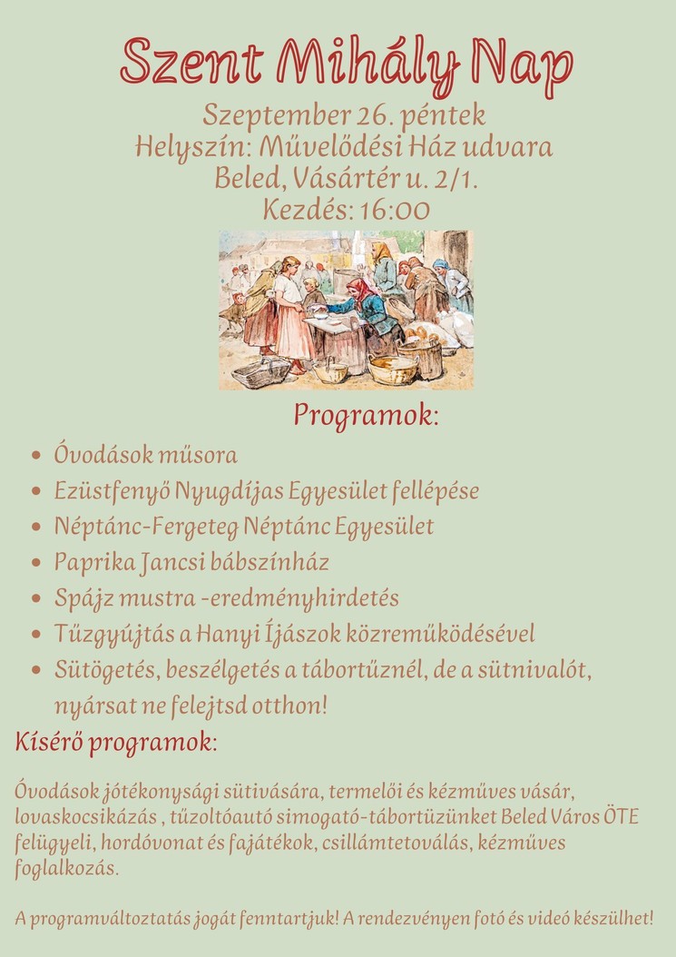 Szent Mihály-nap Beled 2025