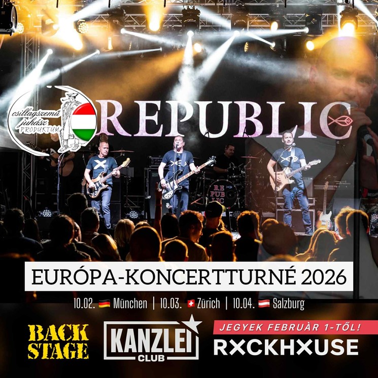 REPUBLIC koncertek 2026 - Turné állomások és fellépések 