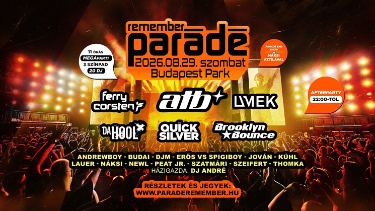 Parádé Remember 2026 Budapest Park 