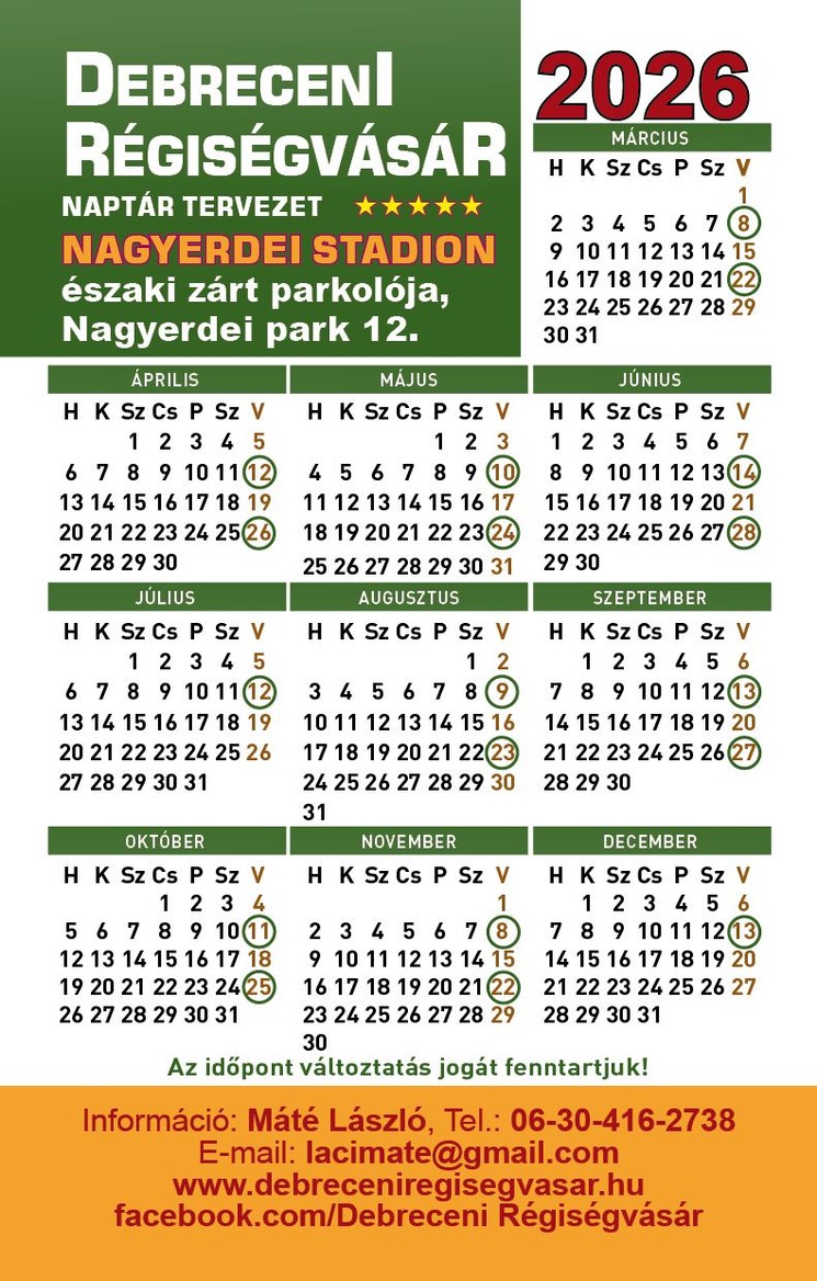 Debreceni Régiségvásár 2026