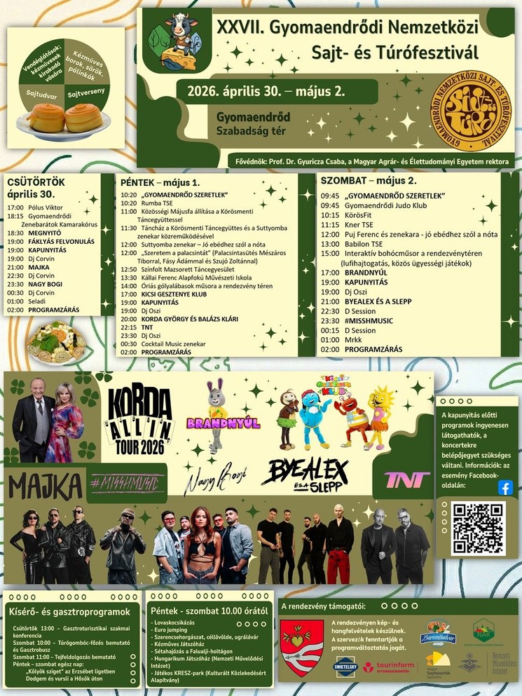 Gyomaendrődi Nemzetközi Sajt- és Túrófesztivál 2026