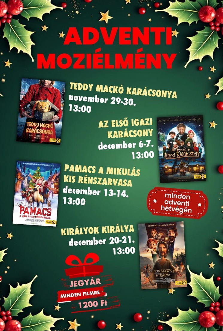 Mozi Siófok 2025. Adventi filmvarázs a Sió Moziban