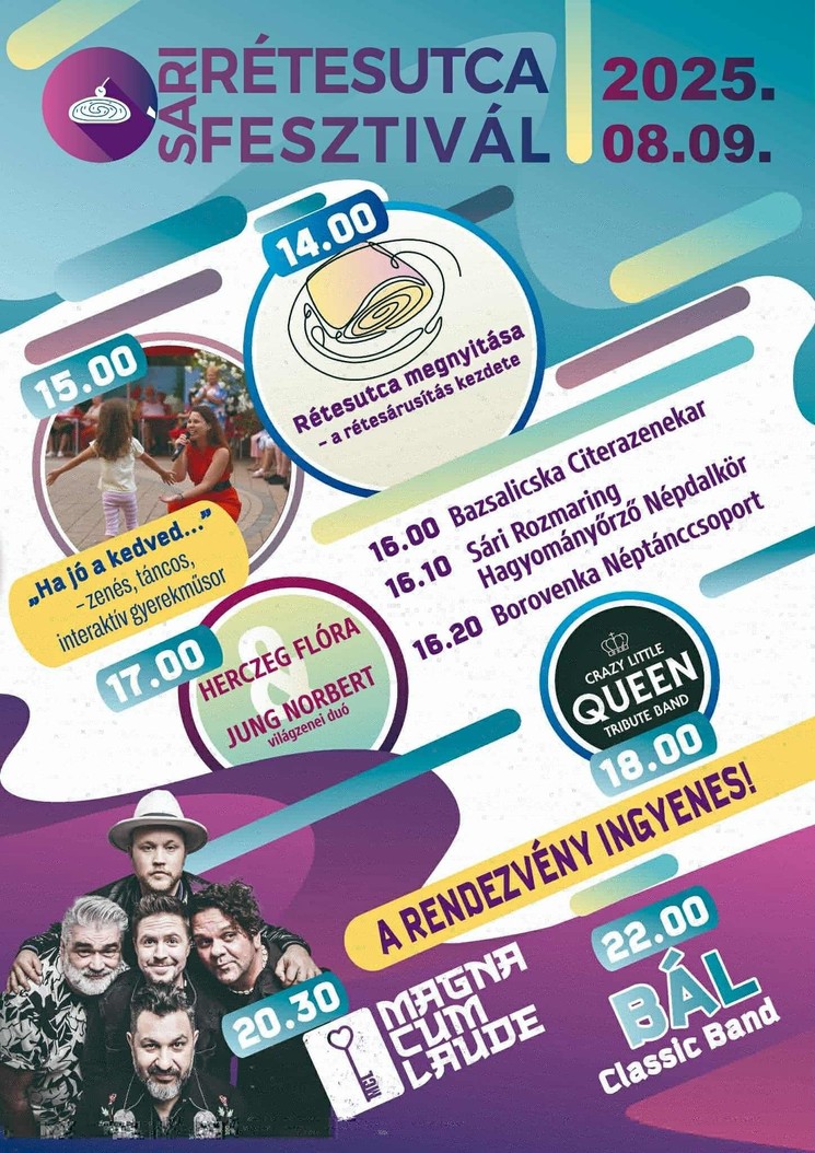 Rétesutca Fesztivál Dabas 2025