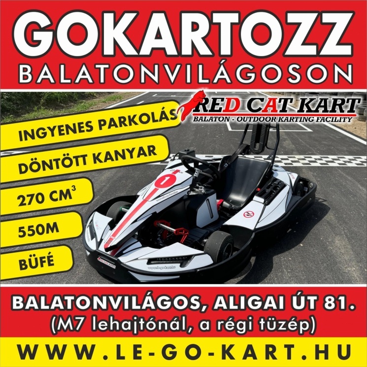 Legénybúcsú helyszín a Balatonnál 2026 - A nagy nap előtti közös száguldás a barátokkal gokart pályánkon