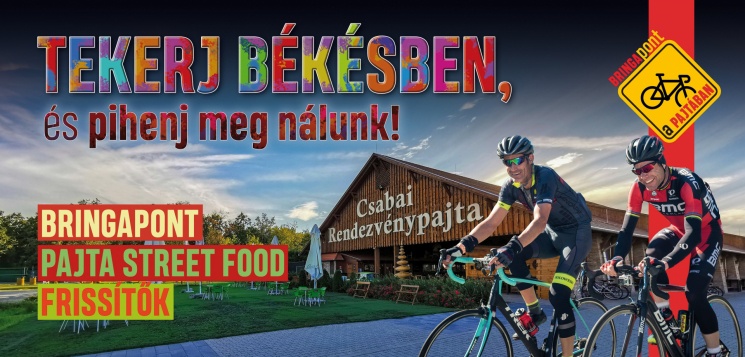 Bringapont Békéscsabán kerékpárosoknak bringás menüvel és teljesen felszerelt szerelőközponttal
