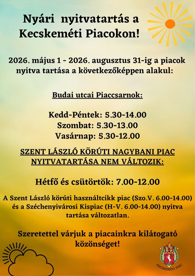 Nagybani piac Kecskemét - Szent-László körúti zöldség-gyümölcs piac