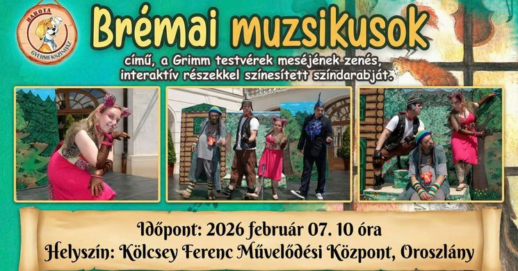 Gyermekszínház programok 2026 Oroszlány