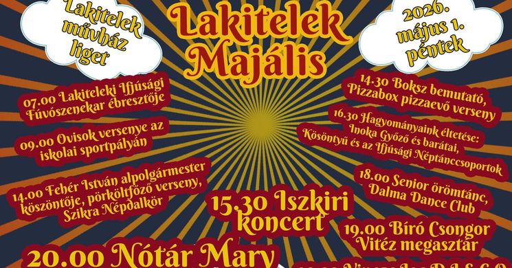 Majális Lakitelek 2026