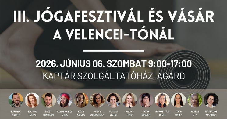 Jóga Fesztivál és Vásár 2026 Gárdony-Agárd